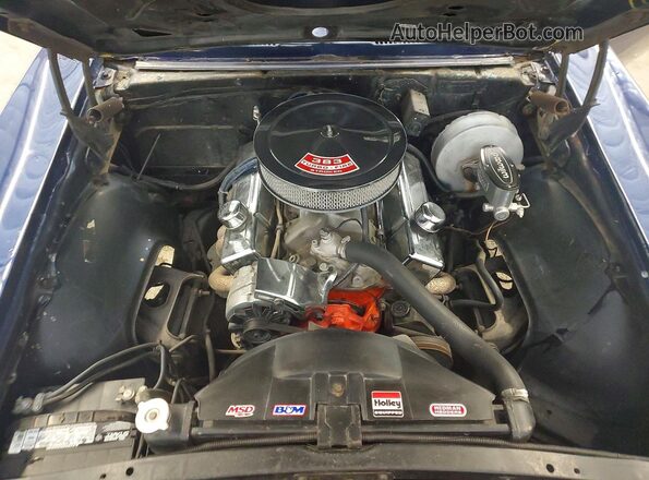 124378N317983 1968 CHEVROLET CAMARO Blue Вид задньої частини салону
