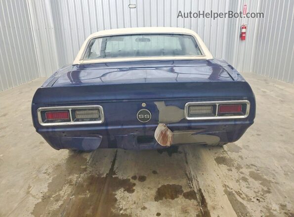 124378N317983 1968 CHEVROLET CAMARO Blue Вид ззаду