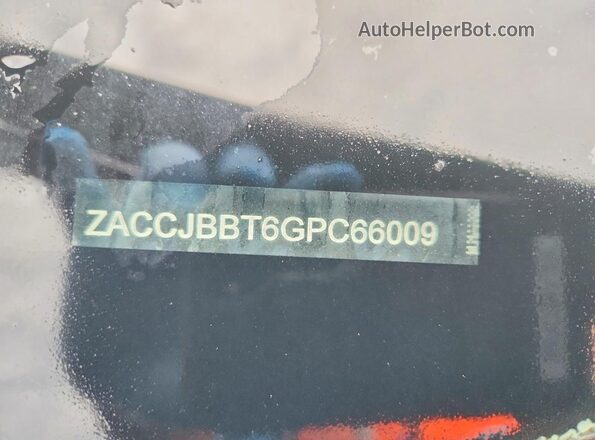 ZACCJBBT6GPC66009 2016 JEEP RENEGADE Green Widok naklejki z numerem VIN