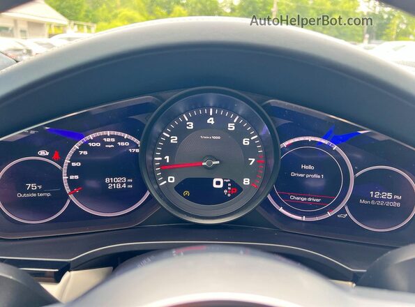 WP1BA2AY1MDA42471 2021 PORSCHE CAYENNE Blue Առջևի վահանակի տեսք