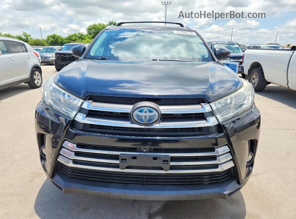 5TDDGRFH3KS054746 2019 TOYOTA HIGHLANDER Black Rear view