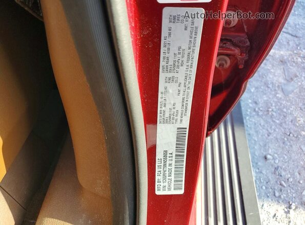 1C6SRFKT9MN568658 2021 RAM 1500 Red Вид наклейки з VIN-кодом
