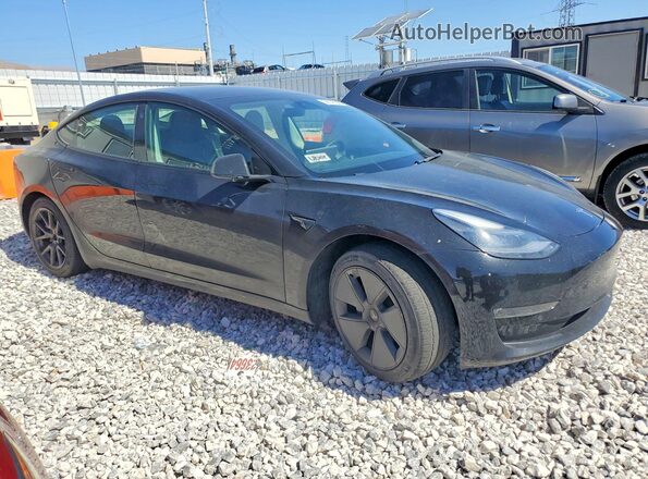 5YJ3E1EB7MF063179 2021 TESLA MODEL 3 Black Widok z przodu