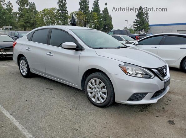 3N1AB7APXKY372167 2019 NISSAN SENTRA Silver Widok z przodu