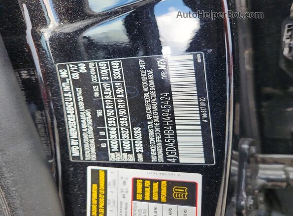4JGDA5HB4HA945424 2017 MERCEDES-BENZ GLE-CLASS Black 