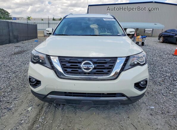 5N1DR2MN9KC607570 2019 NISSAN PATHFINDER Белый Вид сзади
