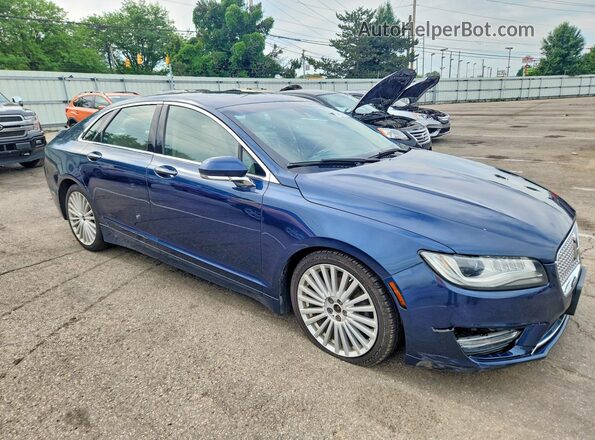 3LN6L5F93HR602113 2017 LINCOLN MKZ Blue Front view