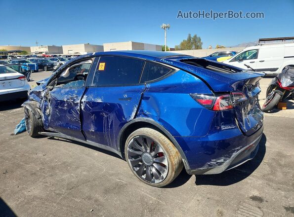 7SAYGDEF4NF407088 2022 TESLA MODEL Blue Հետևի աջ