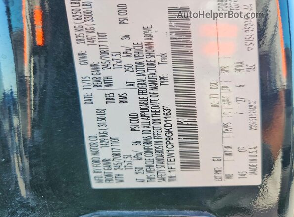 1FTEW1CP9GKD11637 2016 FORD F150 Черный 