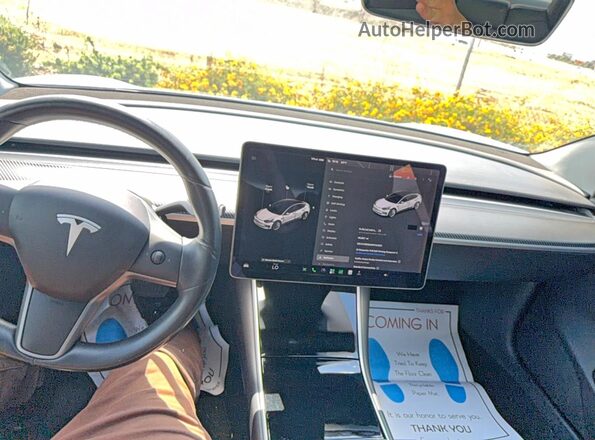 5YJ3E1EA0KF431223 2019 TESLA MODEL White Հետևի նստատեղերի տեսք