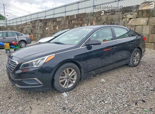 5NPE24AF1GH389741 2016 HYUNDAI SONATA Black Հետևի ձախ