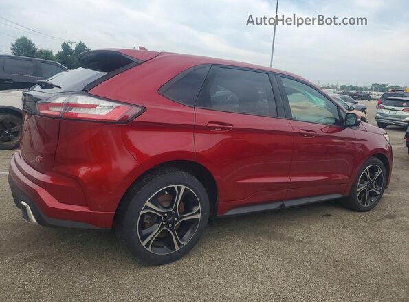 2FMPK4AP6KBB28171 2019 FORD EDGE Красный Передняя правая четверть