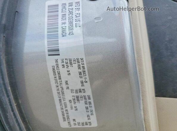 2C4RC1DG9MR506143 2021 CHRYSLER VOYAGER Silver Панорамний вид салону 360°