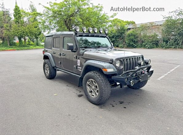 1C4HJXDG8JW171528 2018 JEEP WRANGLER Gray Հետևի ձախ