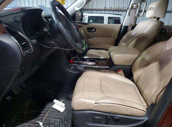 JN8AY2NF4JX300188 2018 NISSAN ARMADA Burgundy Vista del salpicadero