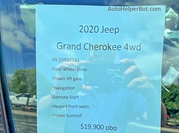 1C4RJFAGXLC396671 2020 JEEP GRAND White Widok naklejki z numerem VIN