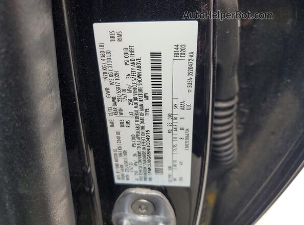 1FMCU0G65NUC04915 2022 FORD ESCAPE Black 