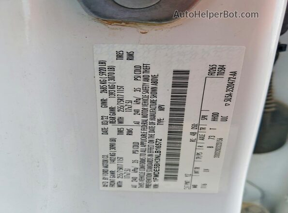 1FMDE5BH3NLB16572 2022 FORD BRONCO White 