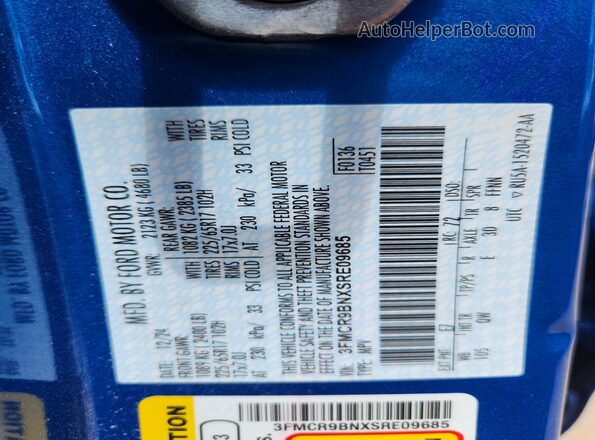 3FMCR9BNXSRE09685 2025 FORD BRONCO Blue 