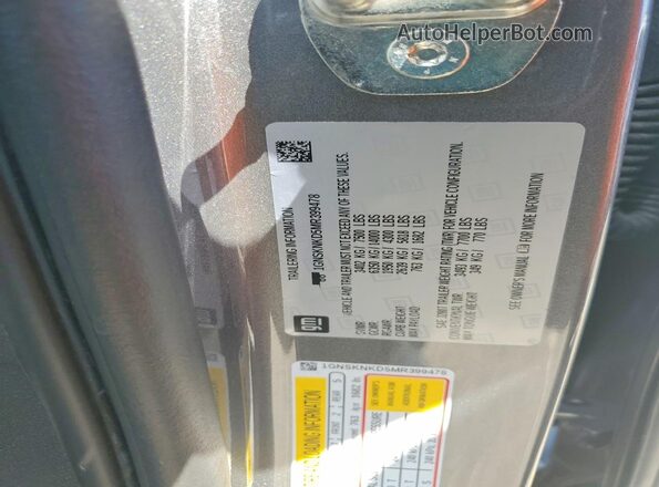 1GNSKNKD5MR399478 2021 CHEVROLET TAHOE Gray 