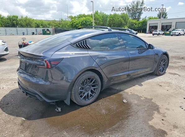 5YJ3E1EA6SF998777 2025 TESLA MODEL 3 Gray Առջևի աջ