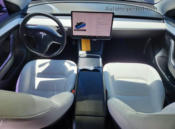 5YJ3E1EB2NF278700 2022 TESLA MODEL Синий Вид щитка приборов