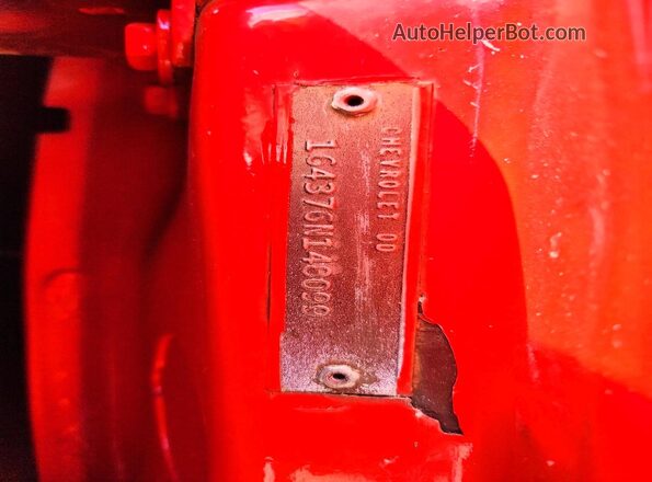 164376N148099 1966 CHEVROLET IMPALA Красный Вид подкапотного пространства