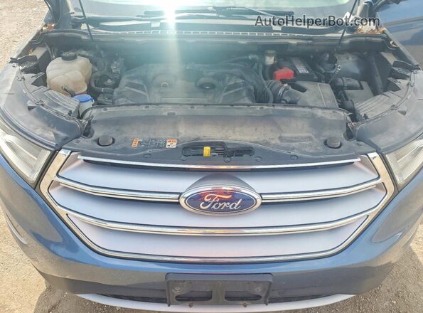 2FMPK4J91JBB49476 2018 FORD EDGE Blue VIN კოდის სტიკერის ხედი