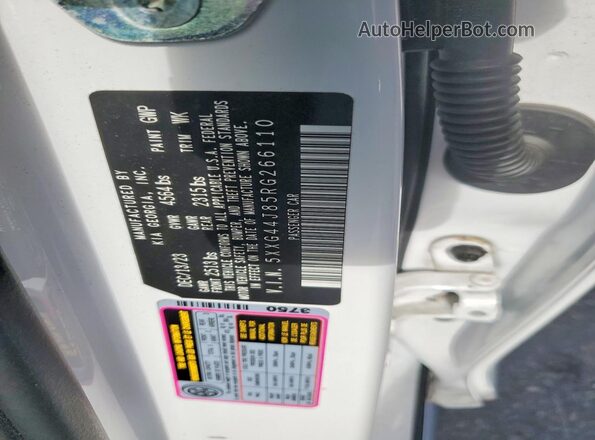 5XXG44J85RG266110 2024 KIA K5 White 