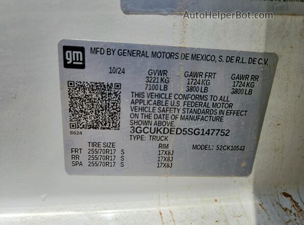 3GCUKDED5SG147752 2025 CHEVROLET SILVERADO Red 
