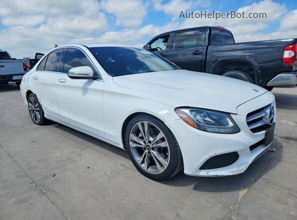 55SWF4JB7JU241796 2018 MERCEDES-BENZ C Белый Вид спереди