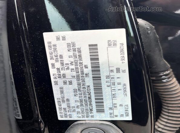1FMCU9H60MUA51314 2021 FORD ESCAPE Black 