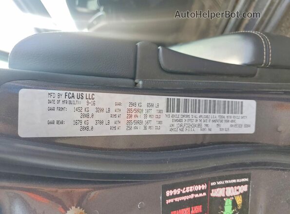 1C4RJFCG2HC641855 2017 JEEP GRAND Gray Панорамний вид салону 360°