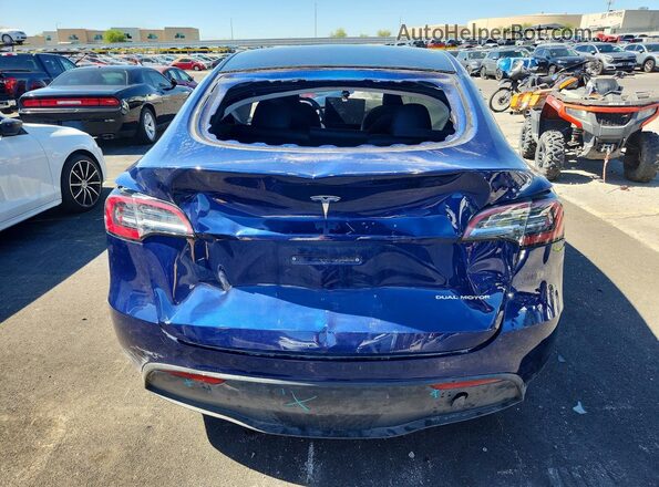 7SAYGDEF4NF407088 2022 TESLA MODEL Blue Սալոնի դիմացի տեսք