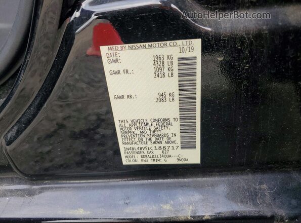 1N4BL4BV5LC188717 2020 NISSAN ALTIMA Black 
