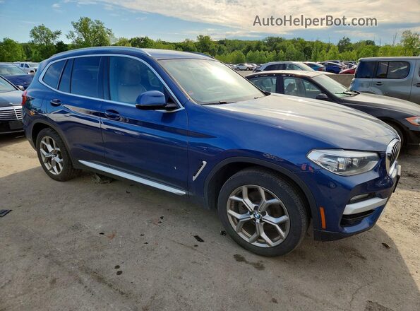 5UXTY5C03LLT32823 2020 BMW X3 Blue Widok z przodu