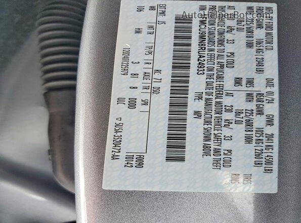1FMCU9MN8RUA24933 2024 FORD ESCAPE Silver 
