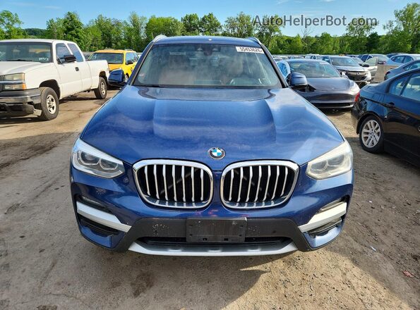 5UXTY5C03LLT32823 2020 BMW X3 Blue Widok z tyłu