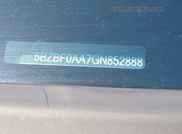 5BZBF0AA7GN852888 2016 NISSAN NV Black Սալոնի հետևի տեսք