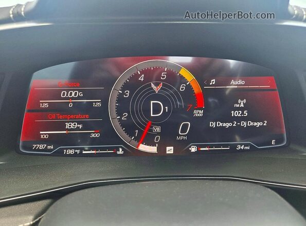 1G1YA3D45R5119217 2024 CHEVROLET CORVETTE Red ხელსაწყოთა პანელის ხედი