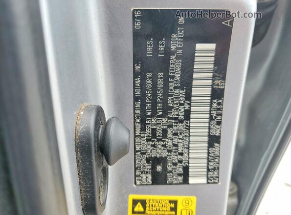 5TDBKRFHXGS307722 2016 TOYOTA HIGHLANDER Silver 