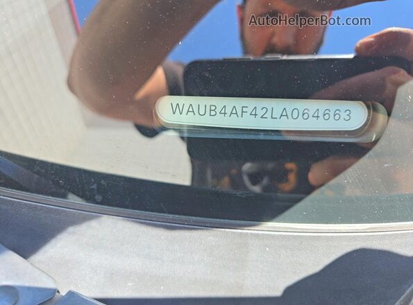 WAUB4AF42LA064663 2020 AUDI S4 Gray უკანა სალონის ხედი
