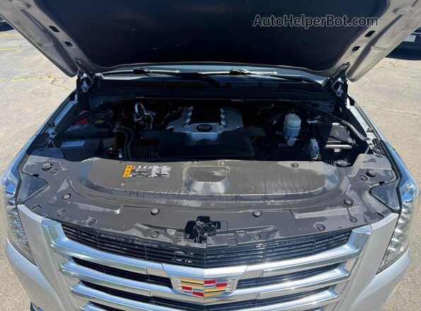 1GYS4BKJ6LR156326 2020 CADILLAC ESCALADE Silver Engine compartment view