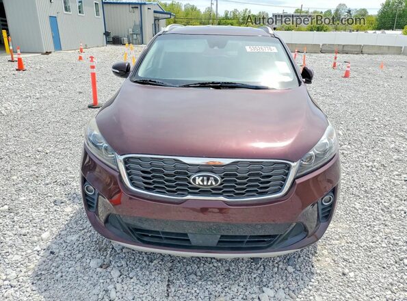 5XYPHDA59KG537908 2019 KIA SORENTO Maroon Հետևի տեսք