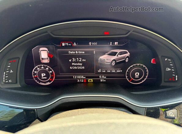 WA1LAAF74JD004268 2018 AUDI Q7 Silver Instrument cluster view