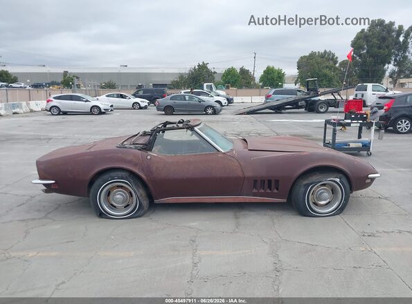 194678S406822     1972 CHEVROLET CORVETTE Maroon Widok wnętrza z tyłu