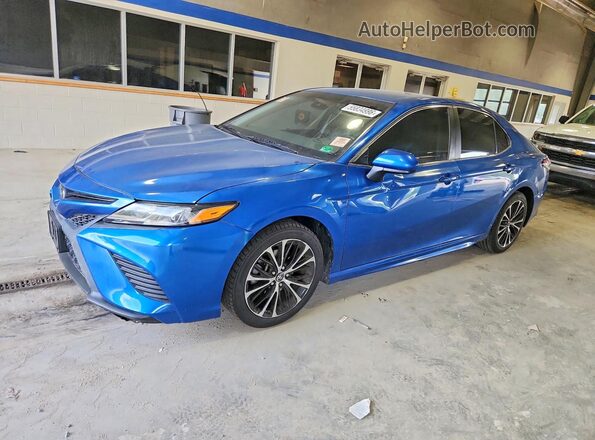 4T1B11HKXJU022398 2018 TOYOTA CAMRY Blue Задня ліва чверть