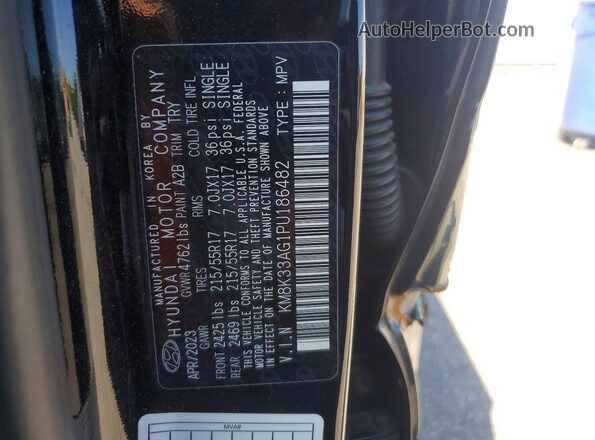 KM8K33AG1PU186482 2023 HYUNDAI KONA Black 
