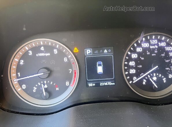 KM8J3CA42GU083136 2016 HYUNDAI TUCSON Blue Vista del cuadro de instrumentos