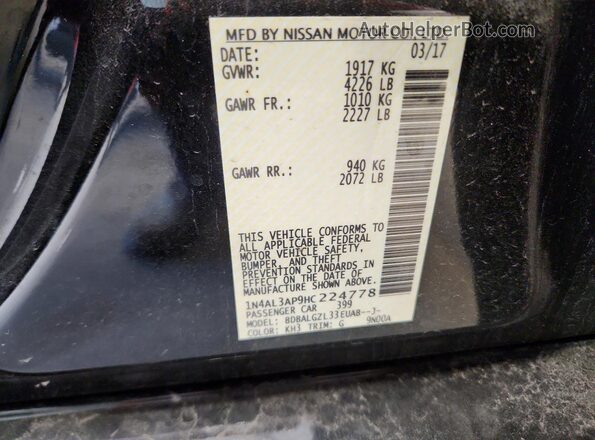 1N4AL3AP9HC224778 2017 NISSAN ALTIMA Black 
